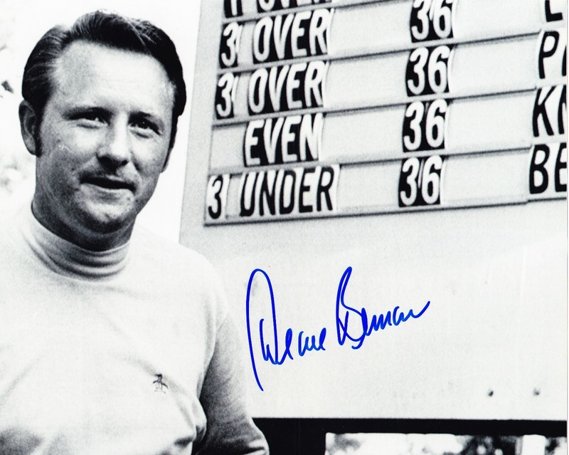 Deane Beman signed 8x10 B&W golf photo-60,63 US Amateur,59 British Amateur Champ