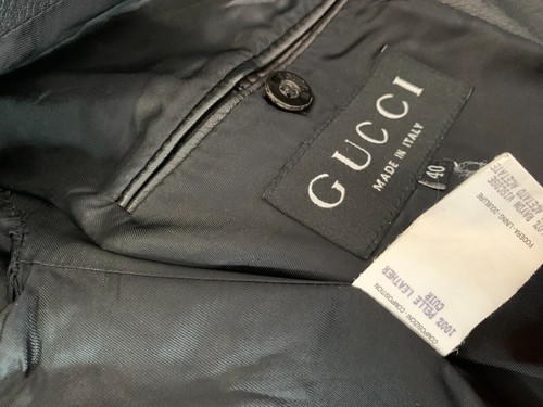 GUCCI Tom Ford Leather Blazer Size 40 UK 8 10 VGC fitted jacket lined classic - Picture 19 of 20