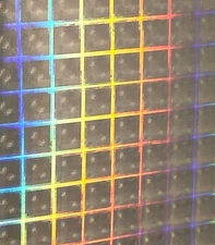 HYPERPLAID Holographic Sign Vinyl,  Pick Color + Size,  Sticky Plaid Fantasy