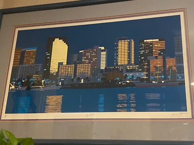 Armond Fields ''City Lights  Hand signed Serigraph US Artist