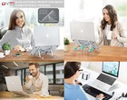 DYZI COMPACT FOLDABLE PORTABLE VENTILATED ALUMINIUM LAPTOP STAND TABLET HOLDER 789554975032