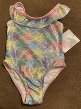 NWT Reel Legends toddler Girls one piece shimmering swimming suit sz. 18-24 mos