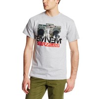 Bravado Mens Eminem Boombox Berzerk T-shirt, Light Grey, Large Sale Bravado Mens Eminem Boombox Berzerk T-shirt, Light Grey, Large Sale