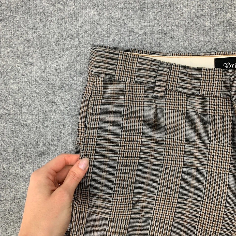 Pantalón Corto Brixton Graduate Slack Hombres 30 Tejido a Cuadros Mezcla de Algodón Preppy Ajuste Estándar Foto 3 de 4