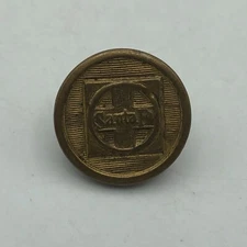 Santa Fe Railway Railroad Uniform Button Superior Quality Vintage 5/8" Older