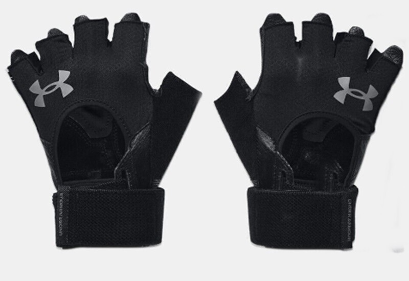 Under Armour Men's Workout, Weight Lifting Gloves, Black, Half Finger  1369830