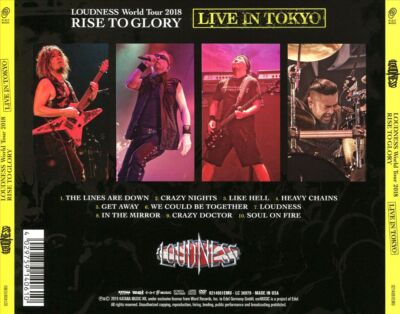 LOUDNESS - LOUDNESS WORLD TOUR 2018 RISE TO GLORY LIVE NEW CD