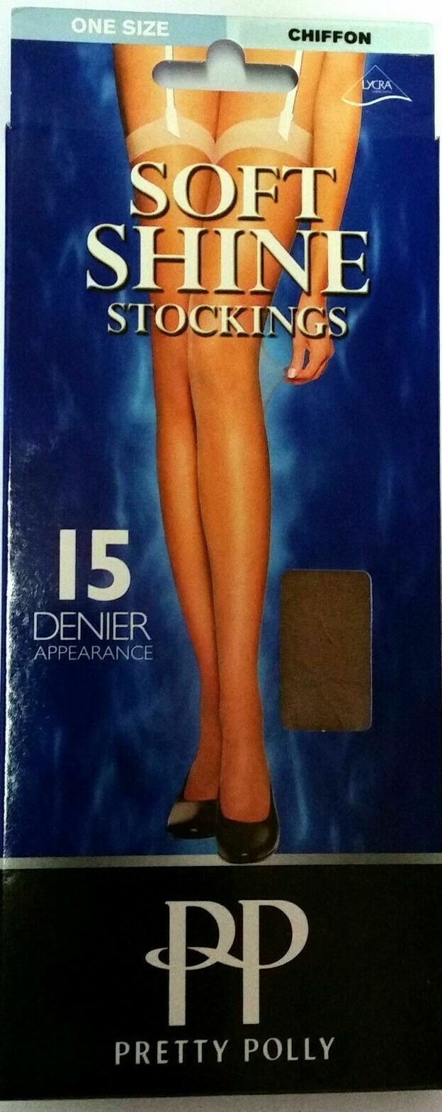 Chiffon 15D Stockings Sheer Deep Top Reinforced Toe By Pretty Polly J13