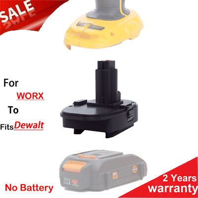 New Battery Adapter For Worx 20V MAX Li-Ion Battery For Dewalt 18V Ni-Cd Tools