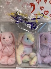 Ty Beanie Baby   SET OF 3 EASTER BUNNY HOPPITY, HIPPIE  FLOPPITY NEW MWMTS