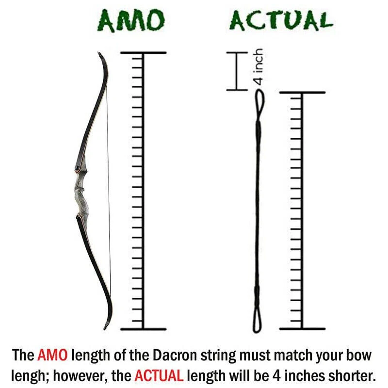 Bowstring Handmade Double Loop Archery Recurve bow Longbow 32 Kinds Of Length - Image 3 of 4