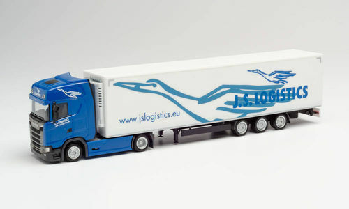"Herpa 312066 Spur H0 1/87 Scania Cs Lowliner-KüHlkoffer-Sattelzug \"Js Logistik\""-image