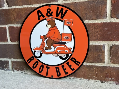 Root Beer Soda Pop art vintage Style metal sign