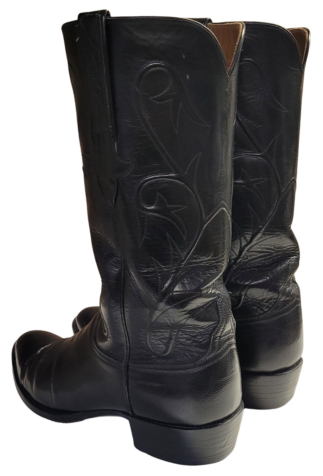 Lucchese Classics Black Western Cowboy Boots USA Hand… Gem