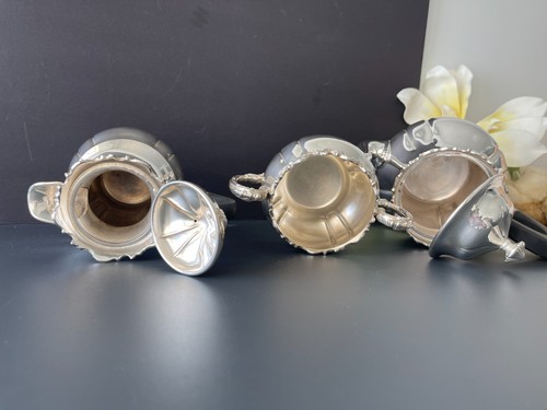 International Silver Co Meridian Silver Plate Tea Service 3 Pieces Set - Picture 18 of 24