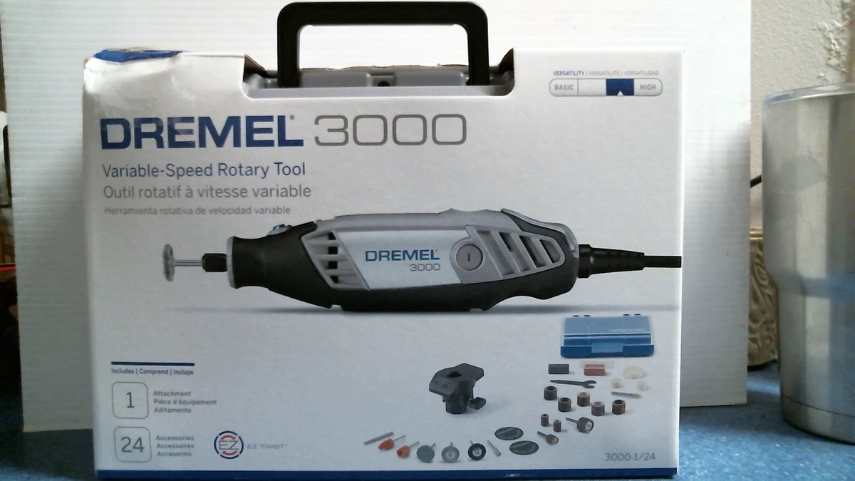 Dremel 3000, Variable Speed Rotary Tool with 24 Accessories & Case, FREE  SHIP