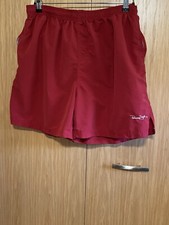 Panama Jack Mens Red Swim Trunks Swimsuit w/Elastic Waist  Pockets Size Large