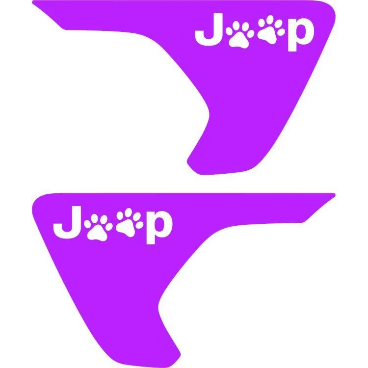 Insertos de guardabarros con estampado de pata para Jeep JL Wrangler JT 2018-2024  Foto 4 de 4