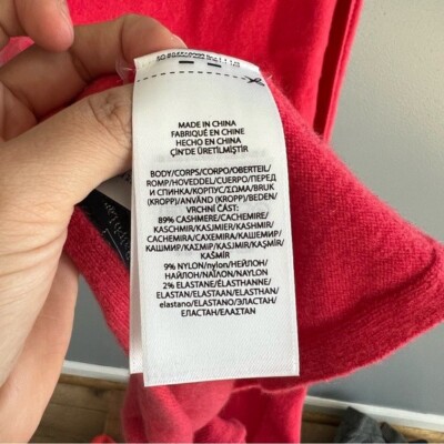 Polo by Ralph Lauren NWT Women's Red Cropped Cashmere Blend