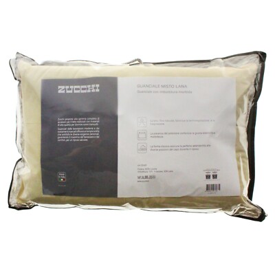 Cuscino Zucchi Lana Misto Guanciale 100% puro cotone naturale - Made in Italy
