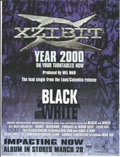 XZIBIT Rare VINTAGE Year 2000 PROMO TRADE AD Poster For Black White CD MINT USA