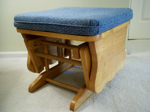 UPHOLSTERED REMOVABLE OTTOMAN FOOTSTOOL ROCKER GLIDER BABY NURSERY 20 X 20 X 16