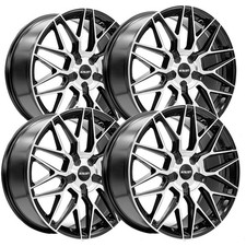Set Of 4 Kalon 203 Blitz 16x7 4x1004x4.5 42mm Blackmachined Wheels Rims