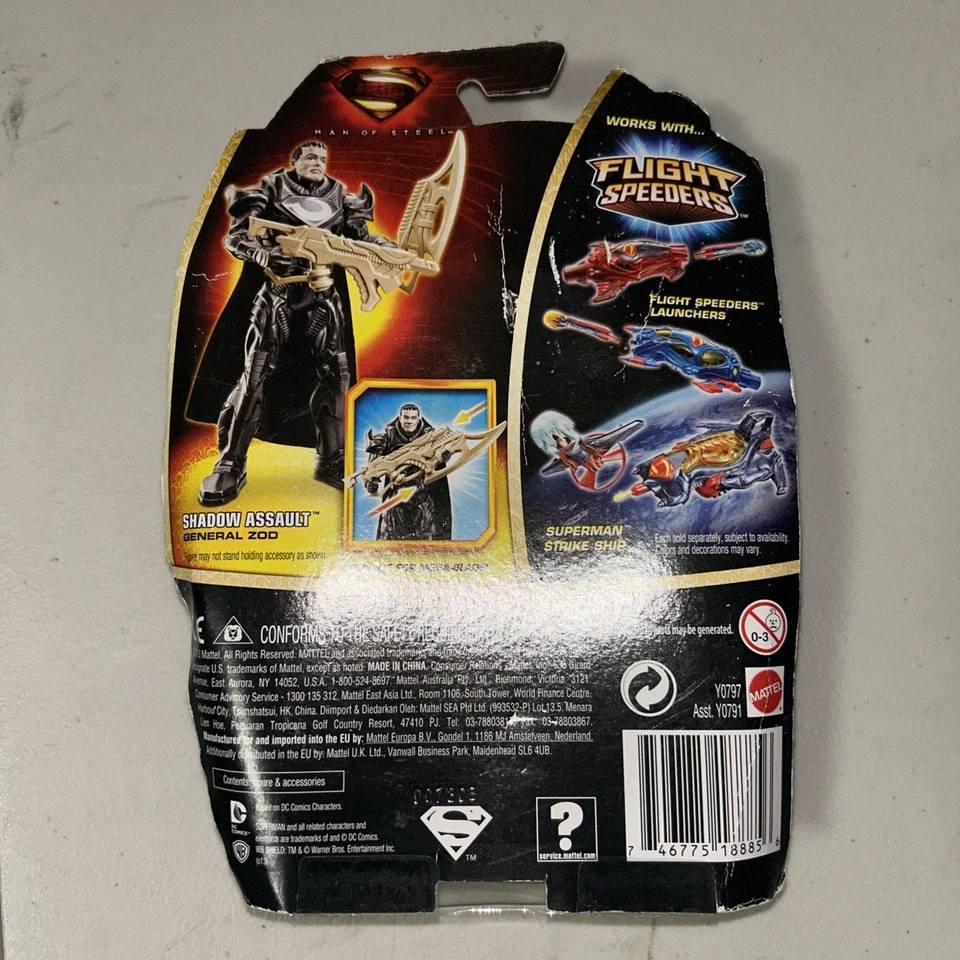 Mattel Superman Man of Steel Shadow Assault General Zod 2013 con mega hoja 2 en 1 Foto 3 de 4