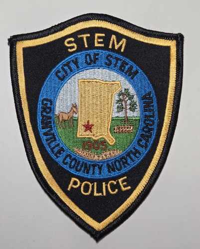 Stem NC Police Patch Granville County North Carolina