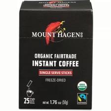 Mount Hagen Organic Fairtrade Instant Coffee 25 Pkts