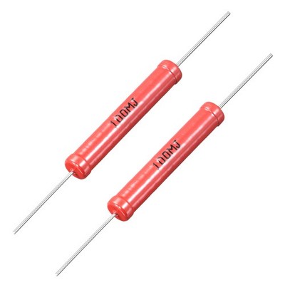 2Pcs 5W Power Rating 100M Ohm High Voltage Glass Film Resistor