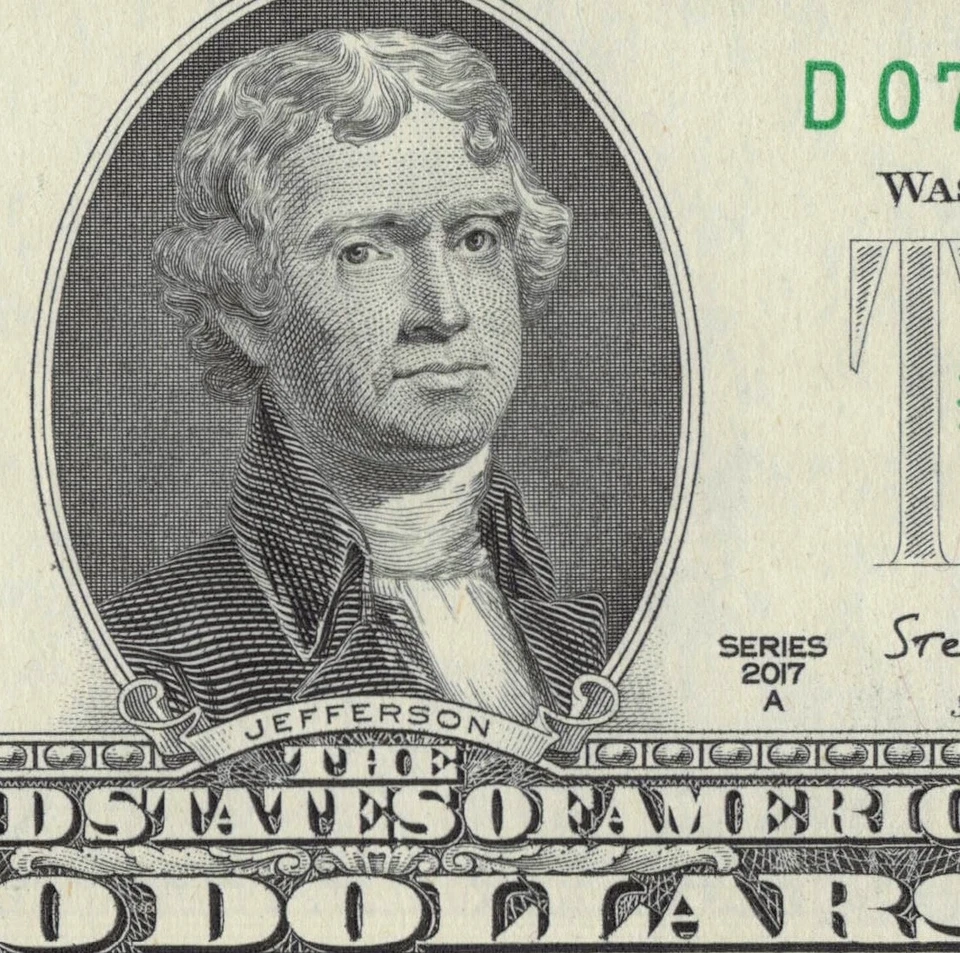 July 2 2001 Birth/Annv/Tomb/Grad Two$ Bill Fancy Serial# D07022001A Cleveland A - Image 2 of 4