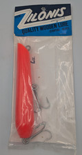 Steve Zilonis Quality Wooden Orange Striped Bass Bluefish Topwater Fishing Lure
