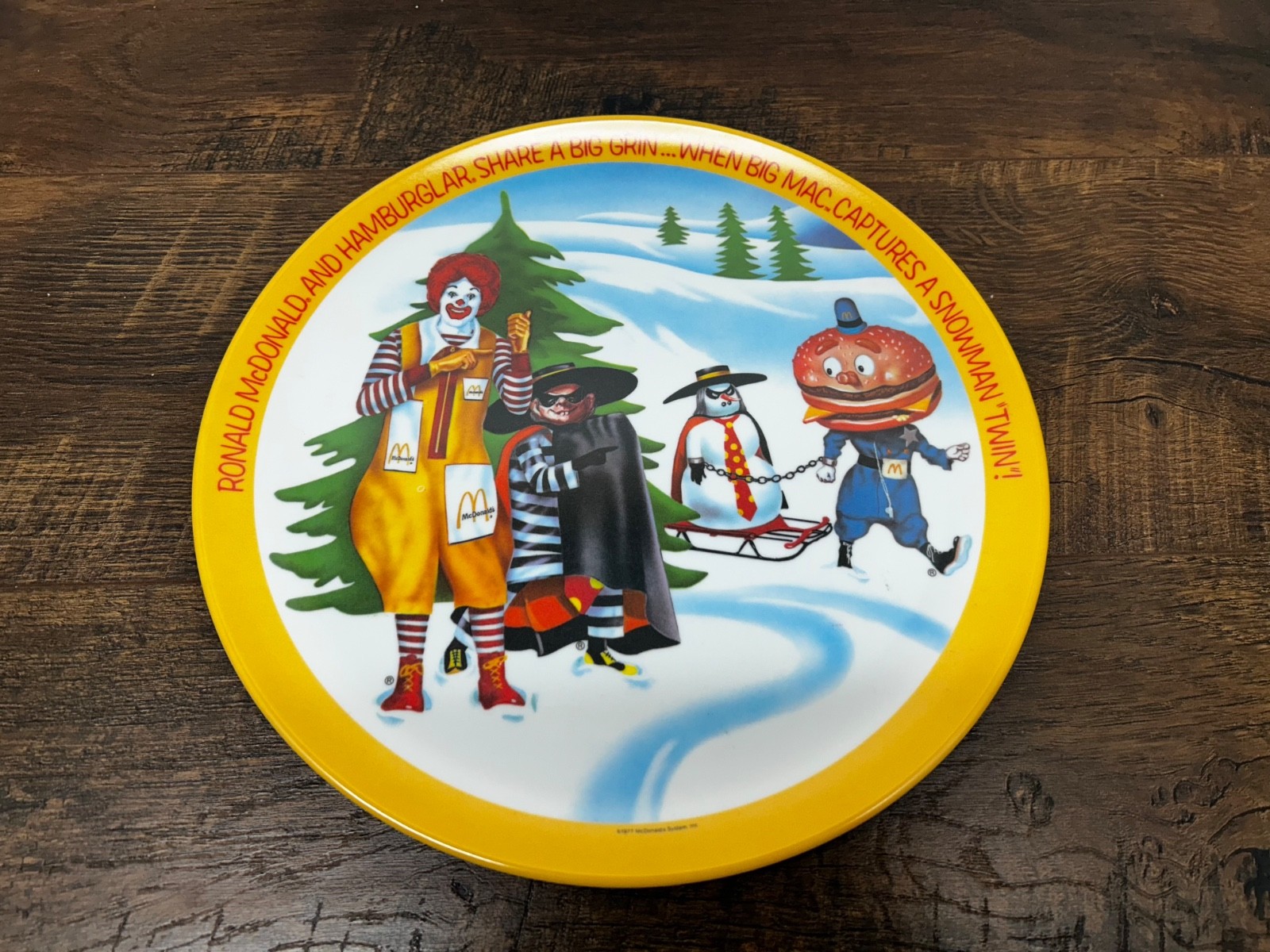 Vintage 1977 McDonald’s Four Seasons Plastic 10'' Plates Complete Set Of 4