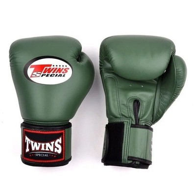 Sale Twins Special Muay Thai Boxhandschuhe Leder BGVL4 MMA olivgrün 10oz