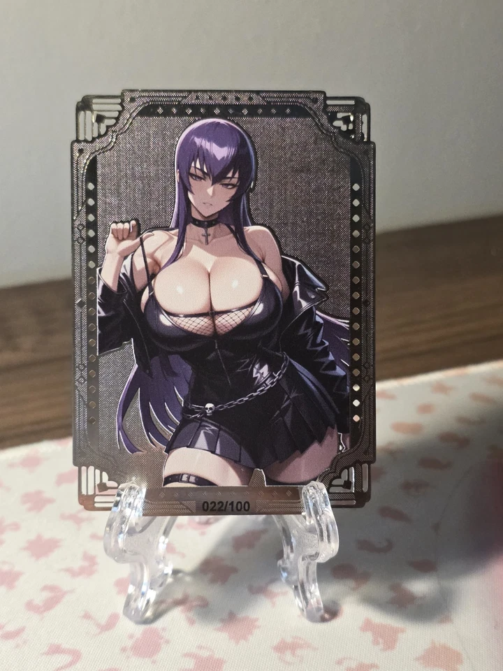 Saeko Busujima High School Of The  Dead Anime Metal Waifu Card Serialized  - Image 2 of 2