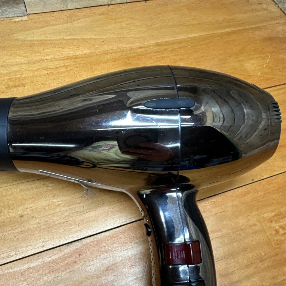 Secador de pelo de cerámica iónica saludable Elchim 3900 plateado 2 velocidades 3 calor ¡FUNCIONA! Foto 4 de 4