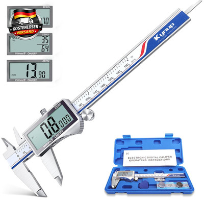 Digitaler Messschieber Edelstahl 150mm   präzise, LCD display, spritzwassergesch
