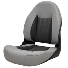 Lowe Boat Folding Fishing Seat 2347377 | Gray Charcoal Tempress