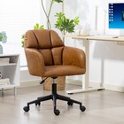 HOMCOM Swivel Office Chair, Desk Chair with Adjustable Height, Brown