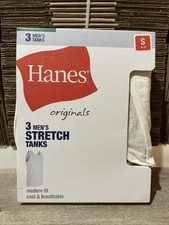 Hanes Originals Men's Stretch Cotton Tank Tops 3-Pack Size Small Tagless D12