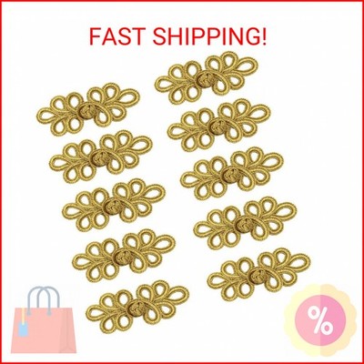 EvaGO 10 Pairs Chinese Knots Frog Buttons Closure Sewing Fasteners for Sweater C