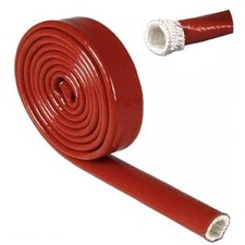 Insulation Heat Shielded Fire Thermo Armor Fire Sleeve 1/2" ID x 5FT Red