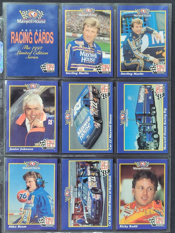 1992/93 Pro Set Maxwell House Complete (30 Cards Each) NASCAR Racing Card Sets - Image 2 of 4