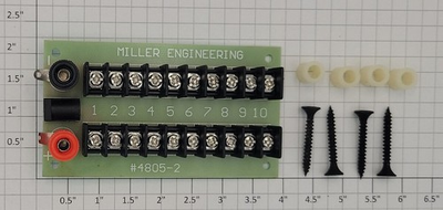 #ad Miller Engineering 4805 2 10 Terminal Power Distribution Board Kit w Hardware $15.00