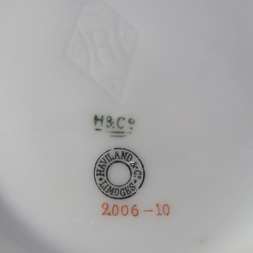 Haviland Limoges "Moss Rose" Coffee Set Pot/Creamer/Sugar Bowl/6 Cup & Saucers - Picture 6 of 6