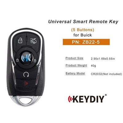 KEYDIY KD ZB22-5 ZB Smart Series Universal Smart Remote Key for Buick Style