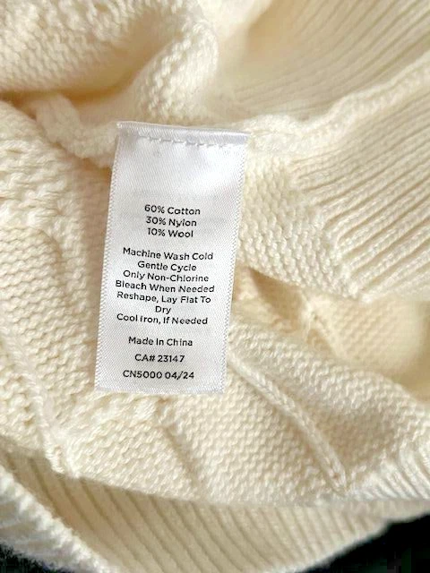 Lote de 3 suéteres Talbots para mujer XL blanco, verde, azul-verde algodón, nailon/lana Foto 3 de 4