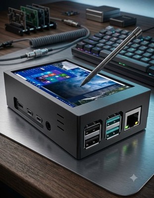 Complete Raspberry Pi 4 Display Kit: 3.5-inch Touch Screen with Heatsink & Case