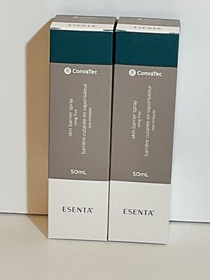 Two (2) ConvaTec ESENTA Skin Barrier Spray Sting Free 50mL, Exp. 12/2028
